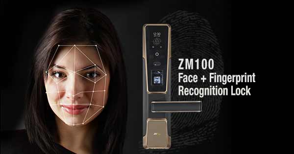 Zk Teco ZM100 Lock with Face recognition and fingerprint unlock